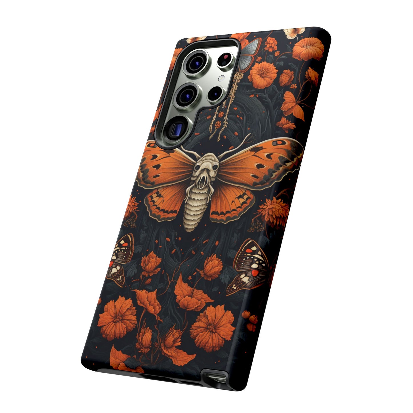 Eerie Elegance Halloween Goth Moth Phone Cover