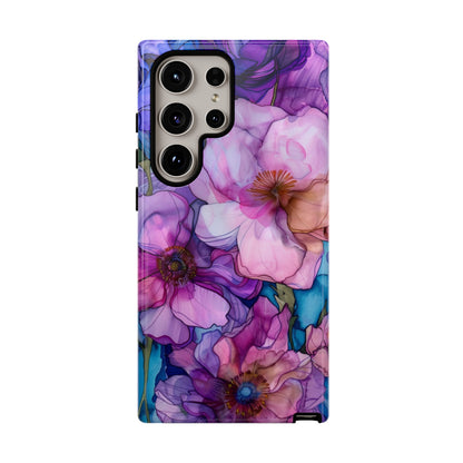 Purple Flower Stained Glass Phone Case