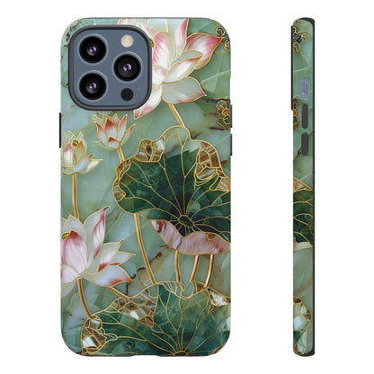 Elegant Floral Phone Case - Tough Cases with Lotus Design