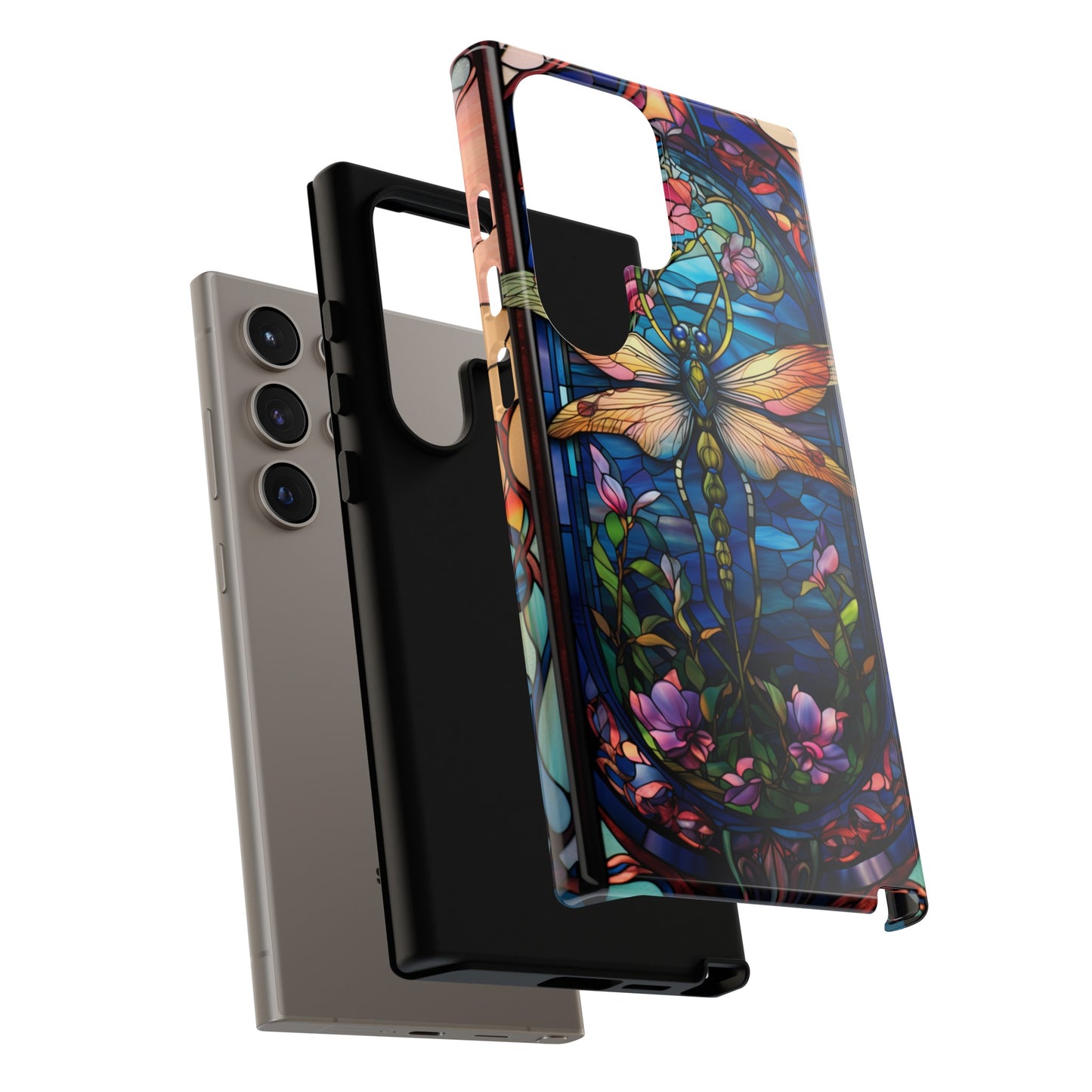 Art Nouveau Stained Glass Dragonfly Phone Case