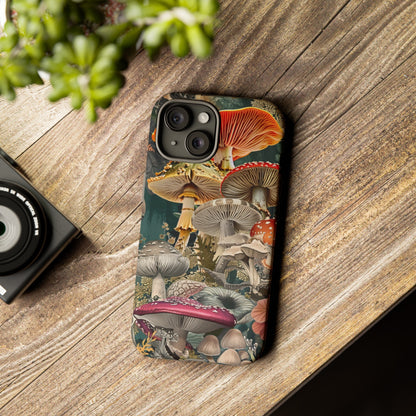 Vintage Illustration Mushroom Collage Phone Case