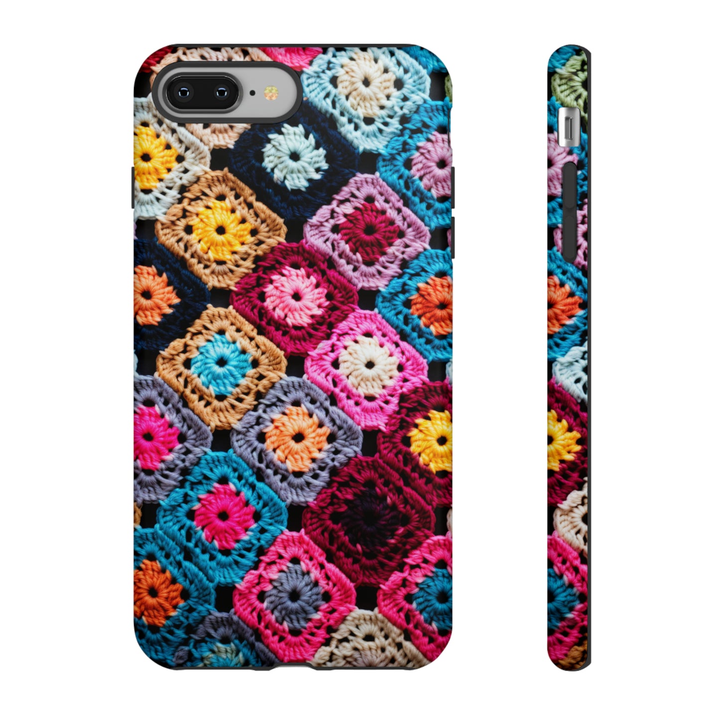 Vintage Floral Crochet Blanket Knit Look Phone Case