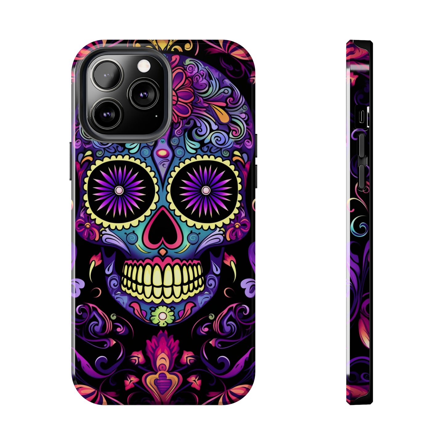 Sugar Skull iPhone Case | Dia de los Muertos Tough Case for iPhone 11, 12, 13