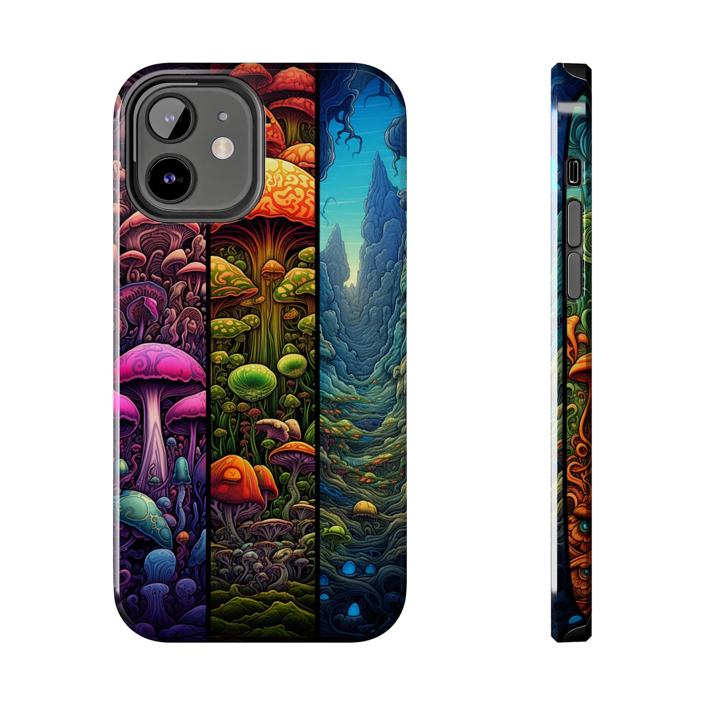 Life is just a fantasy, Mushroom, Flower Stained Glass iPhone Case | Psychedelic Natural Beauty