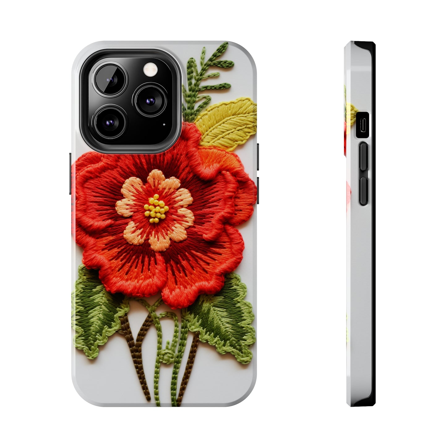 Floral Embroidery iPhone Case