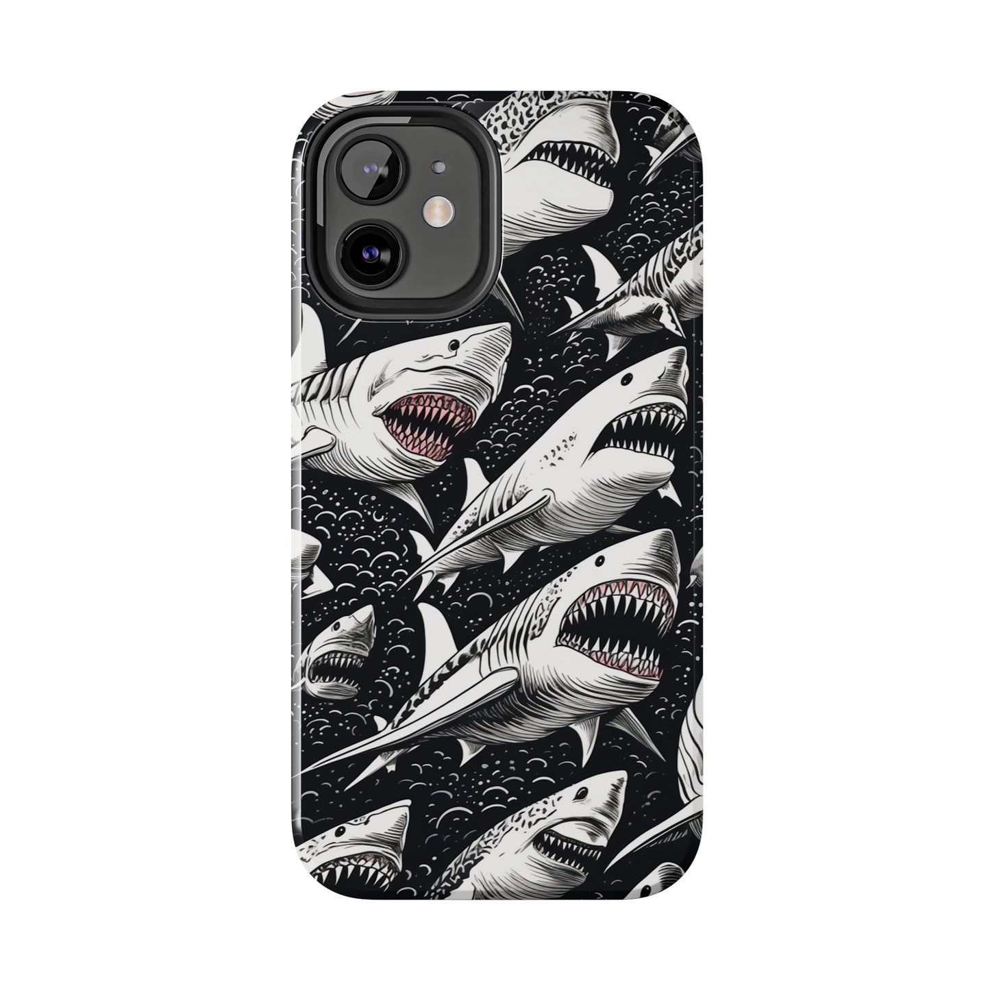 Deep Blue Mystery: Majestic Shark Design | Aquatic Adventure iPhone Case