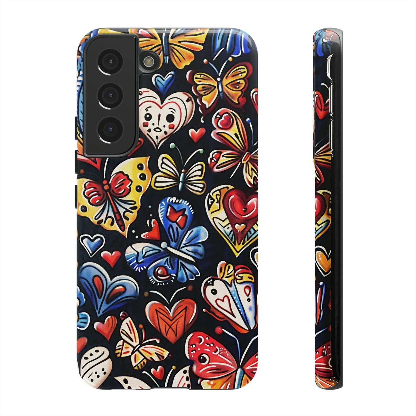 Butterfly Magic Hearts Phone Case