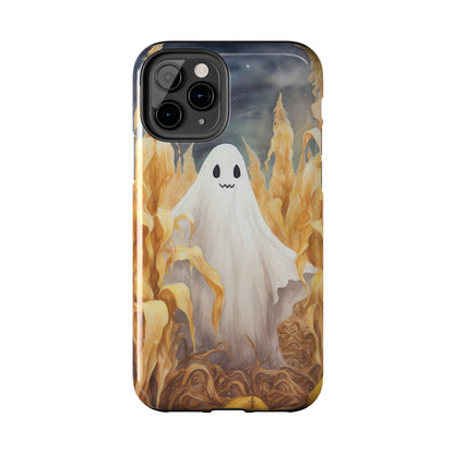 Ghost of Halloween Fall Pumpkins iPhone Case | Embrace the Spooky Autumn Vibes