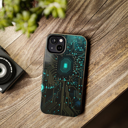 Neon Nexus: Cyberpunk Circuit Board | Futuristic Tech-Inspired iPhone Case