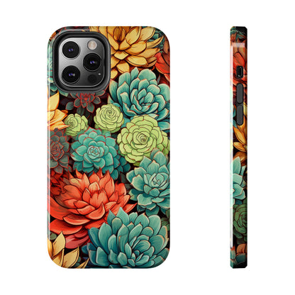 Succulent Desert Cactus Floral iPhone Case