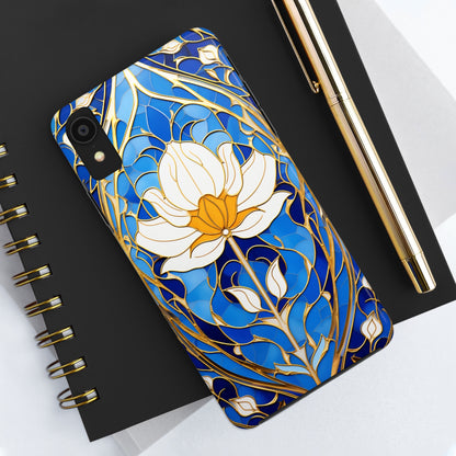 Art Deco Stained Glass iPhone Case | Vintage Floral Glamour, iPhone Case for Models 11 through 14 Pro Max