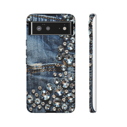 Blue Jean Queen Rhinestone Bling Phone Case