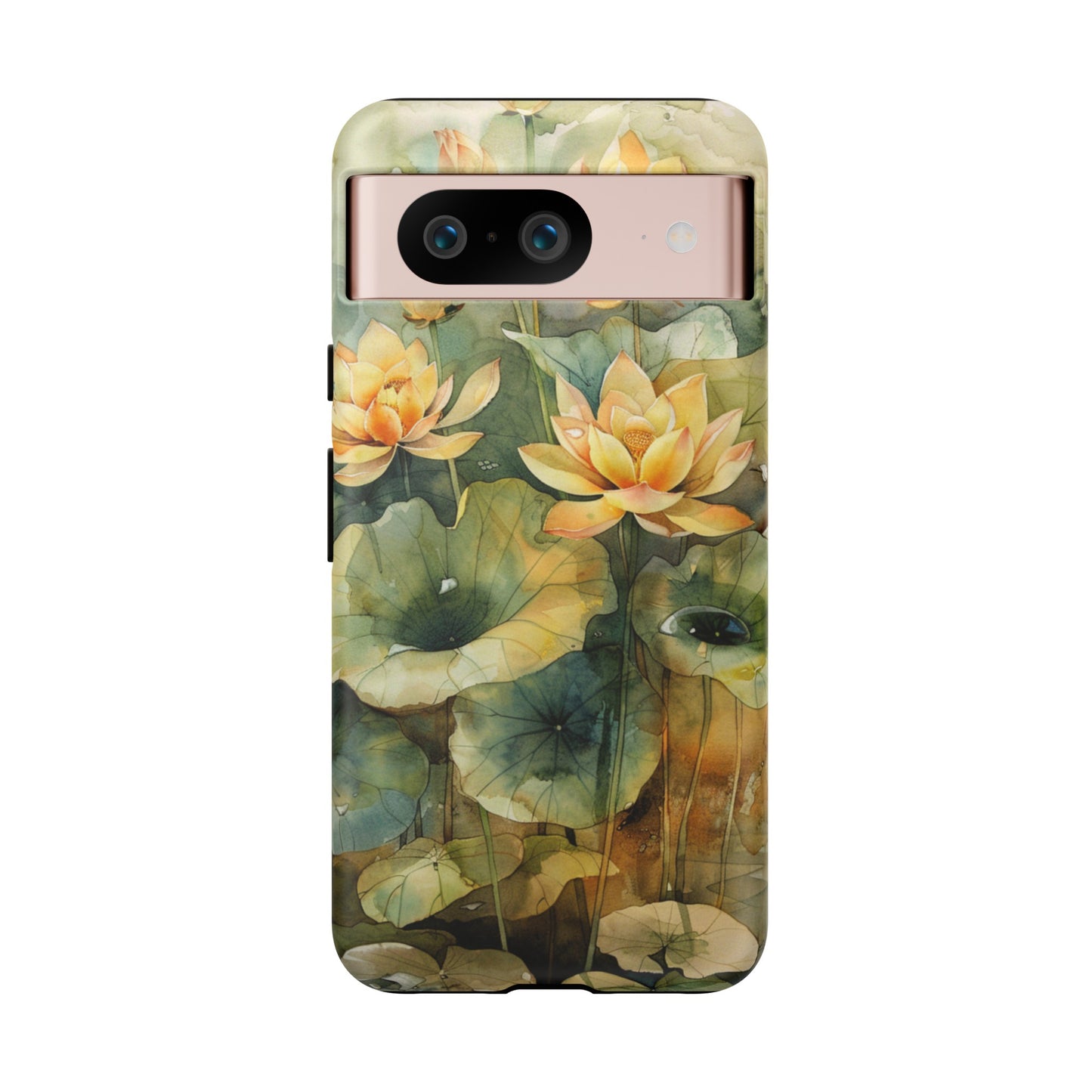 Zen Lotus Watercolor Painting iPhone 15 Case