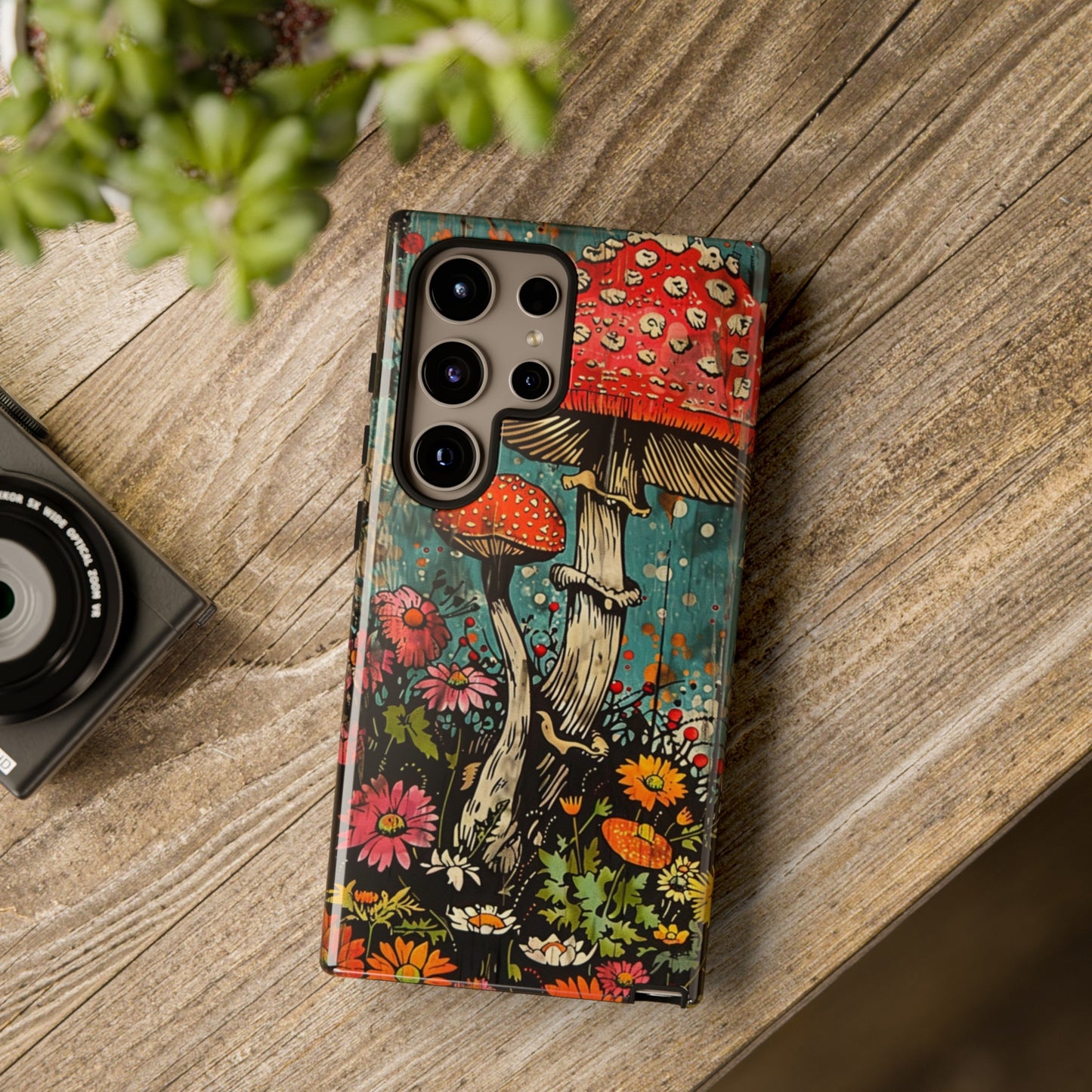 Trippy Magic Mushroom Retro Art Phone Case