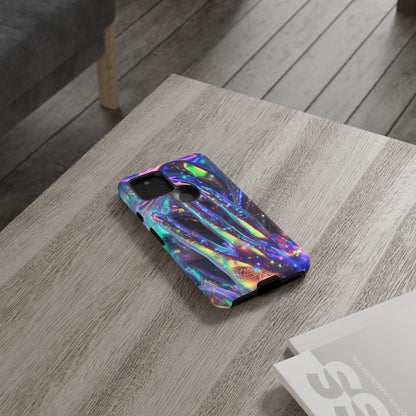 Marbled opalescent Holographic Print Phone Case