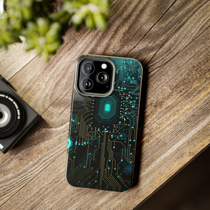 Neon Nexus: Cyberpunk Circuit Board | Futuristic Tech-Inspired iPhone Case