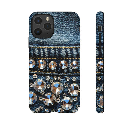 Blue Jean Queen Rhinestone Bling Phone Case