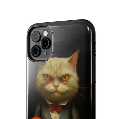 Creepy Spooky Halloween Cat iPhone Case | Dark Academia, Goth