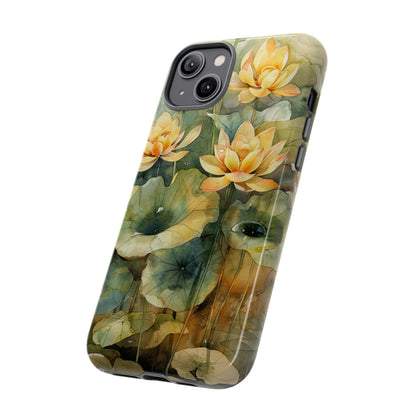 Zen Lotus Watercolor Painting iPhone 15 Case