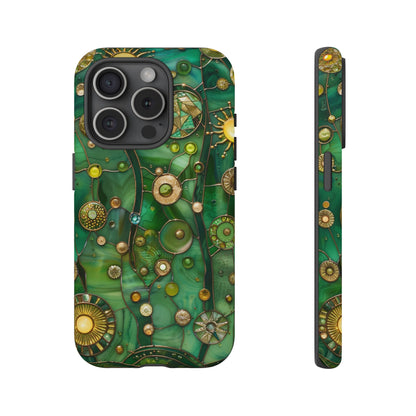 Green Celestial Stained Glass Mosaic Phone Case