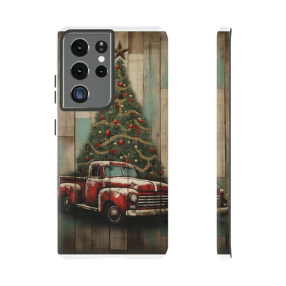 Classic Red Pickup Truck Christmas Phone Case