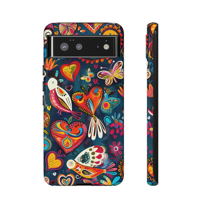 Bright Colorful Mexican Style Mural Painting Phone Case