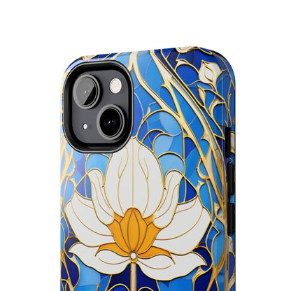 Art Deco Stained Glass iPhone Case | Vintage Floral Glamour, iPhone Case for Models 11 through 14 Pro Max