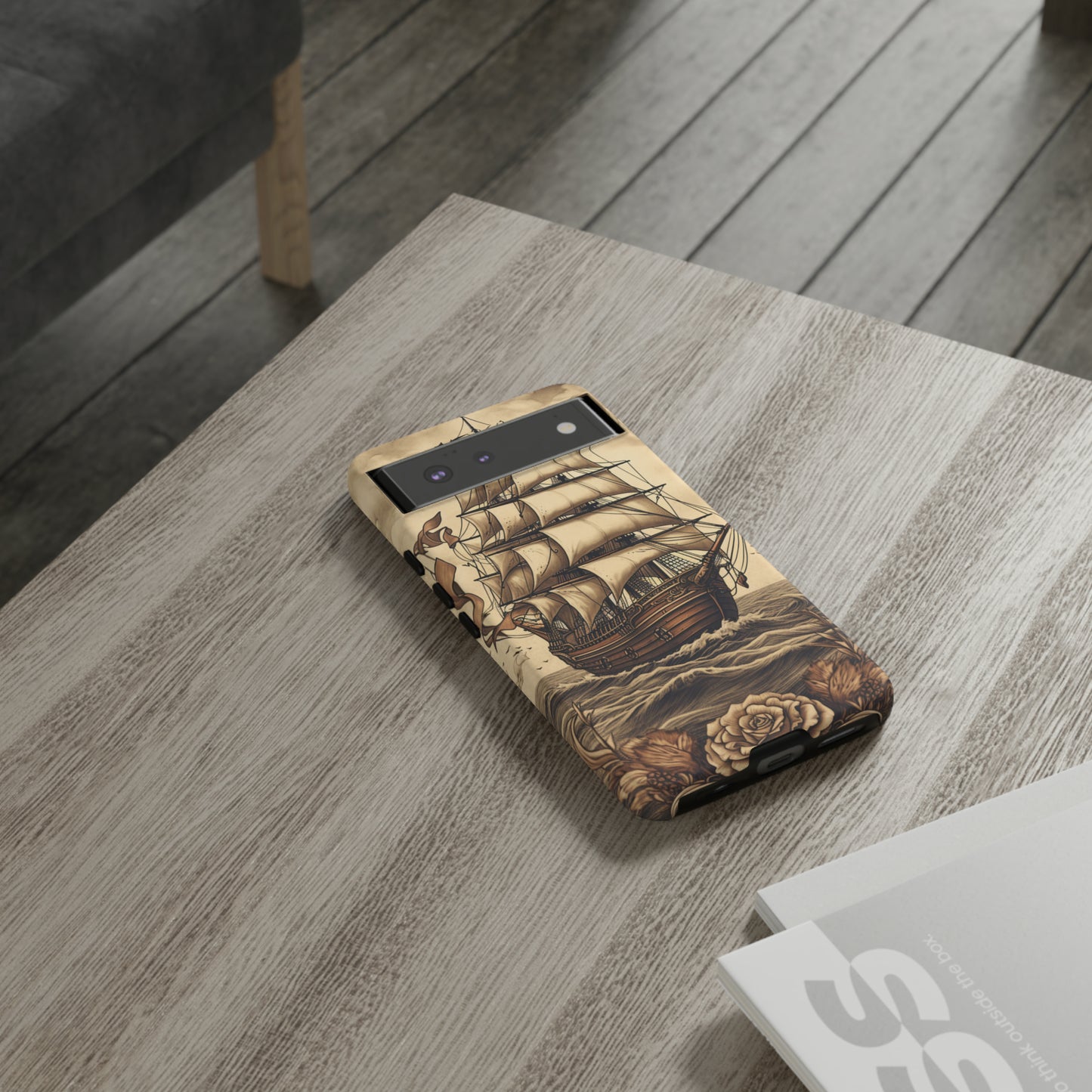 Vintage Tattoo Style Pirate Ship Phone Case