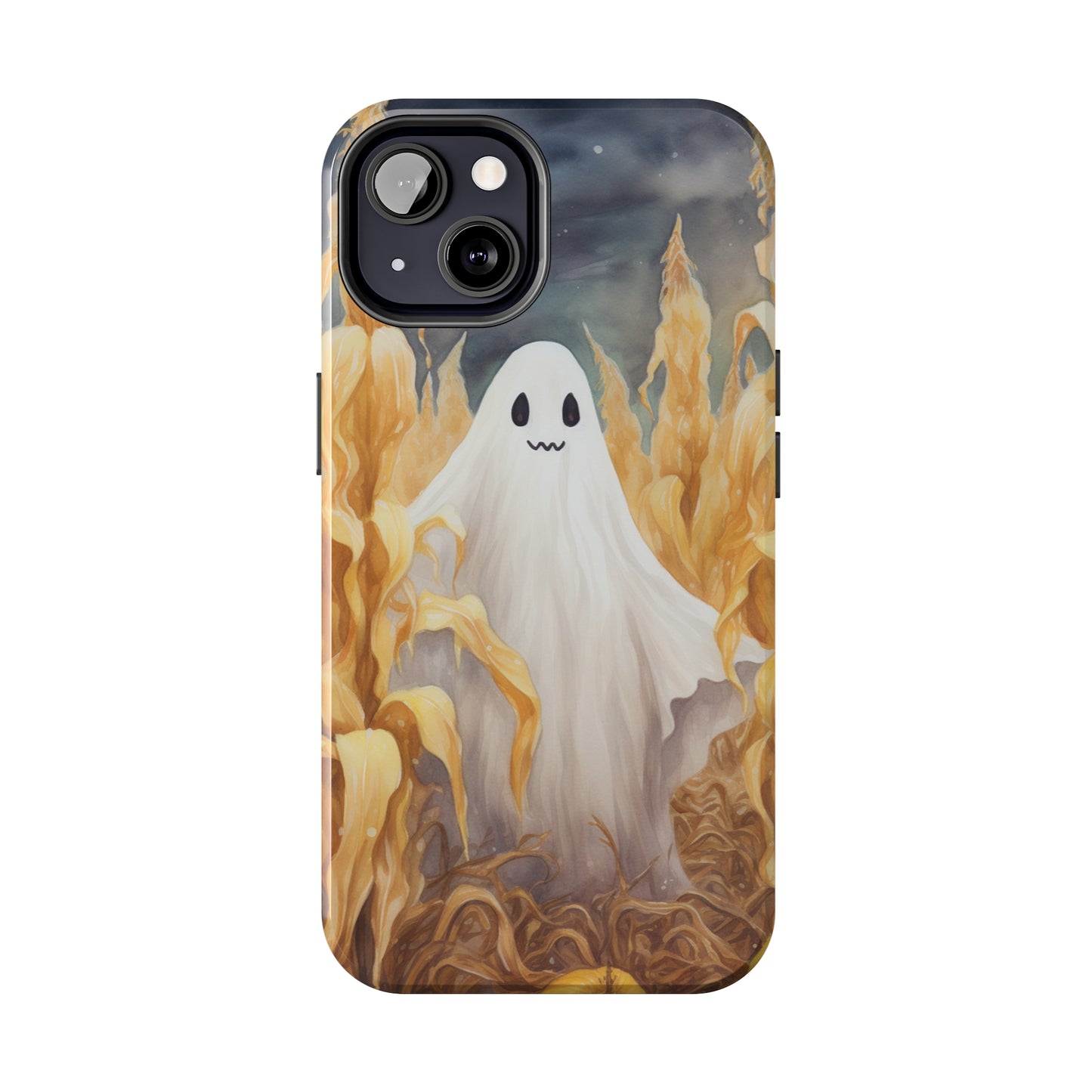 Ghost of Halloween Fall Pumpkins iPhone Case | Embrace the Spooky Autumn Vibes