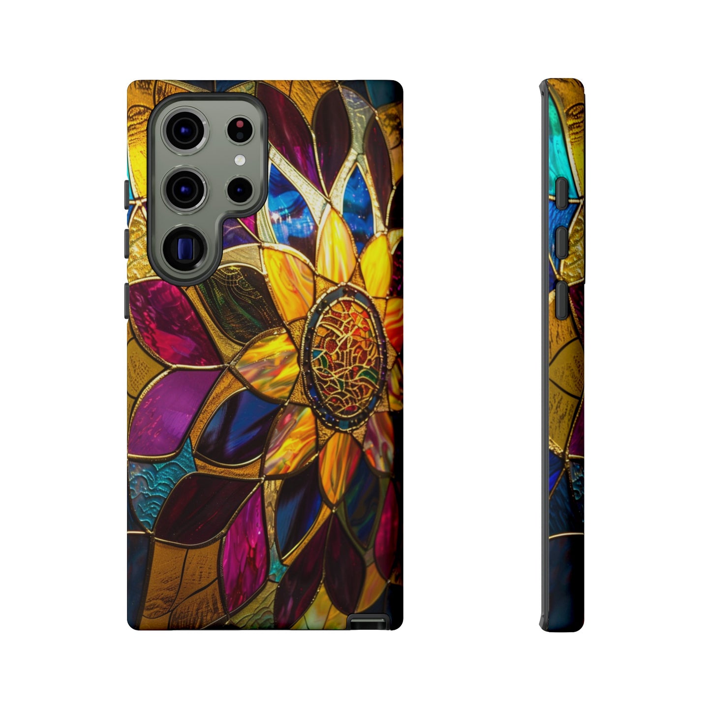 Cosmic Stained Glass Mandala Phone Case