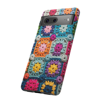 Vintage Crochet Blanket Look Phone Case