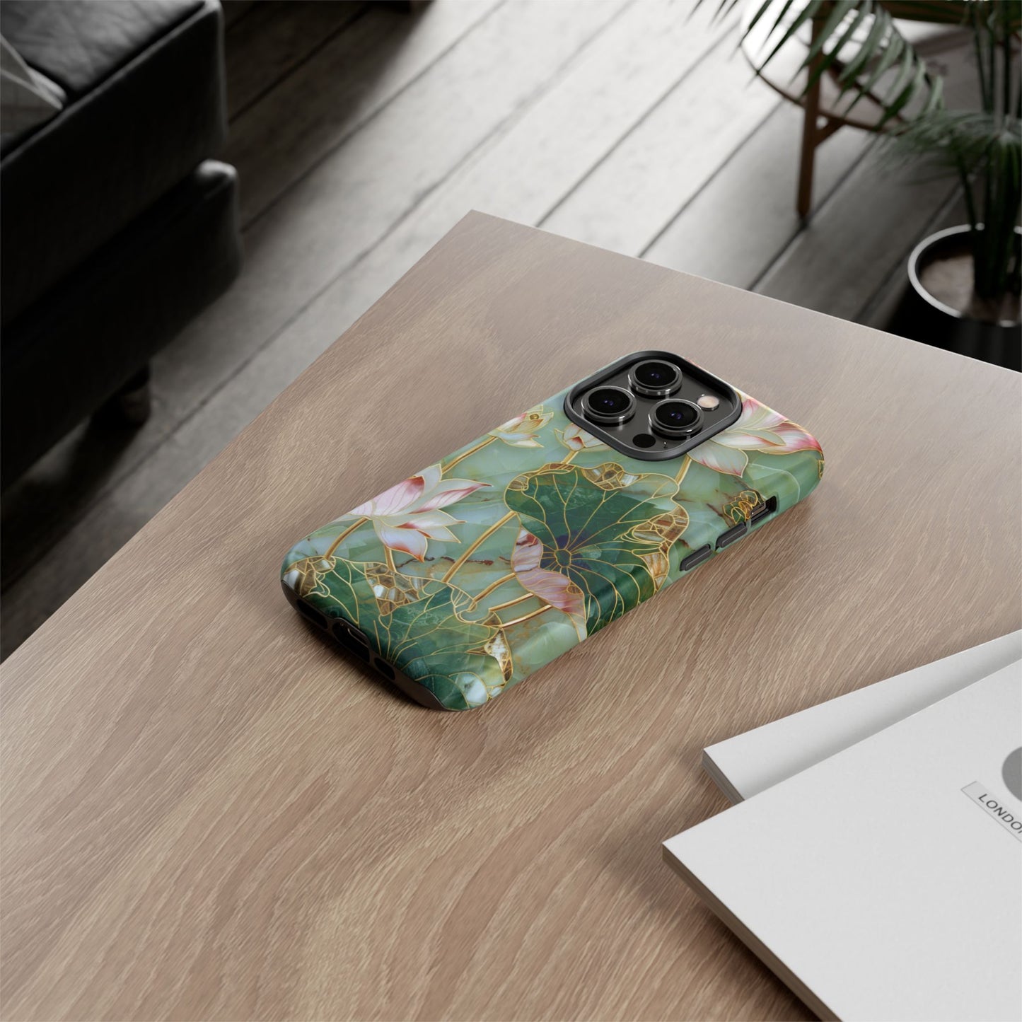 Elegant Floral Phone Case - Tough Cases with Lotus Design