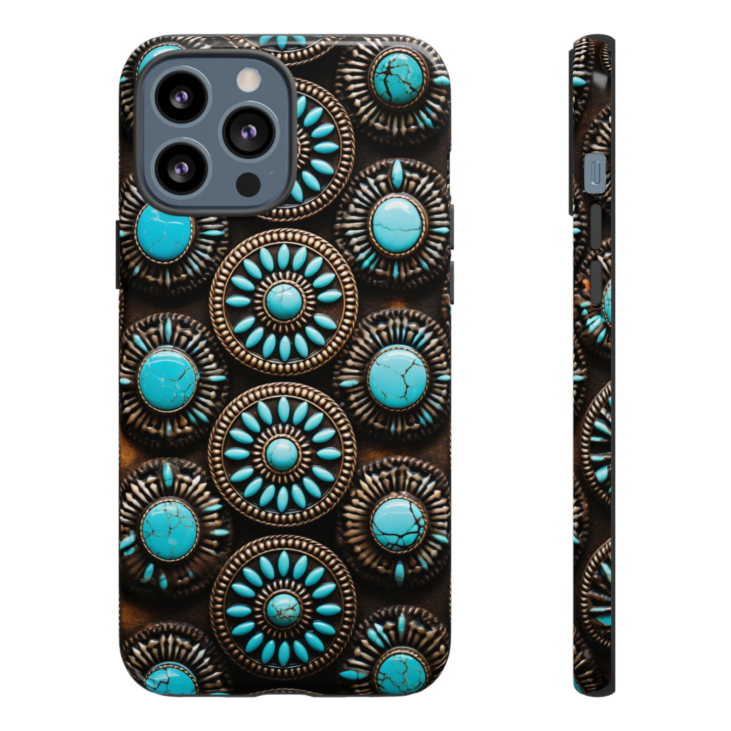 Vintage Navajo Native American Turquoise Concho Phone Case