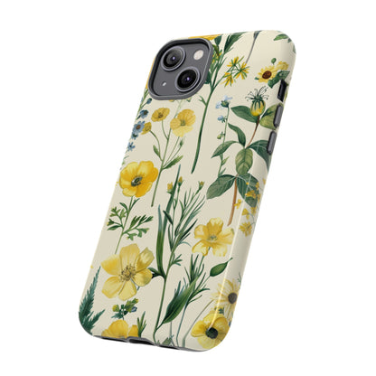 Floral Sage Yellow Wildflower Phone Case