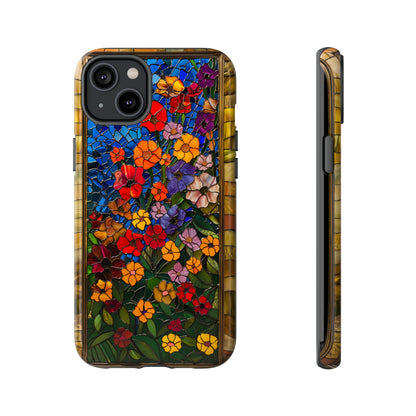 Gustav Klimt Style Flower Garden Painting Phone Case for iPhone 15, 14, Pro Max, 13, 12 & Samsung Galaxy S23, S22, S21, Google Pixel