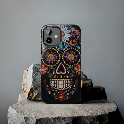 Sugar Skull iPhone Case | Dia de los Muertos Design for Apple iPhone | Halloween Aesthetic