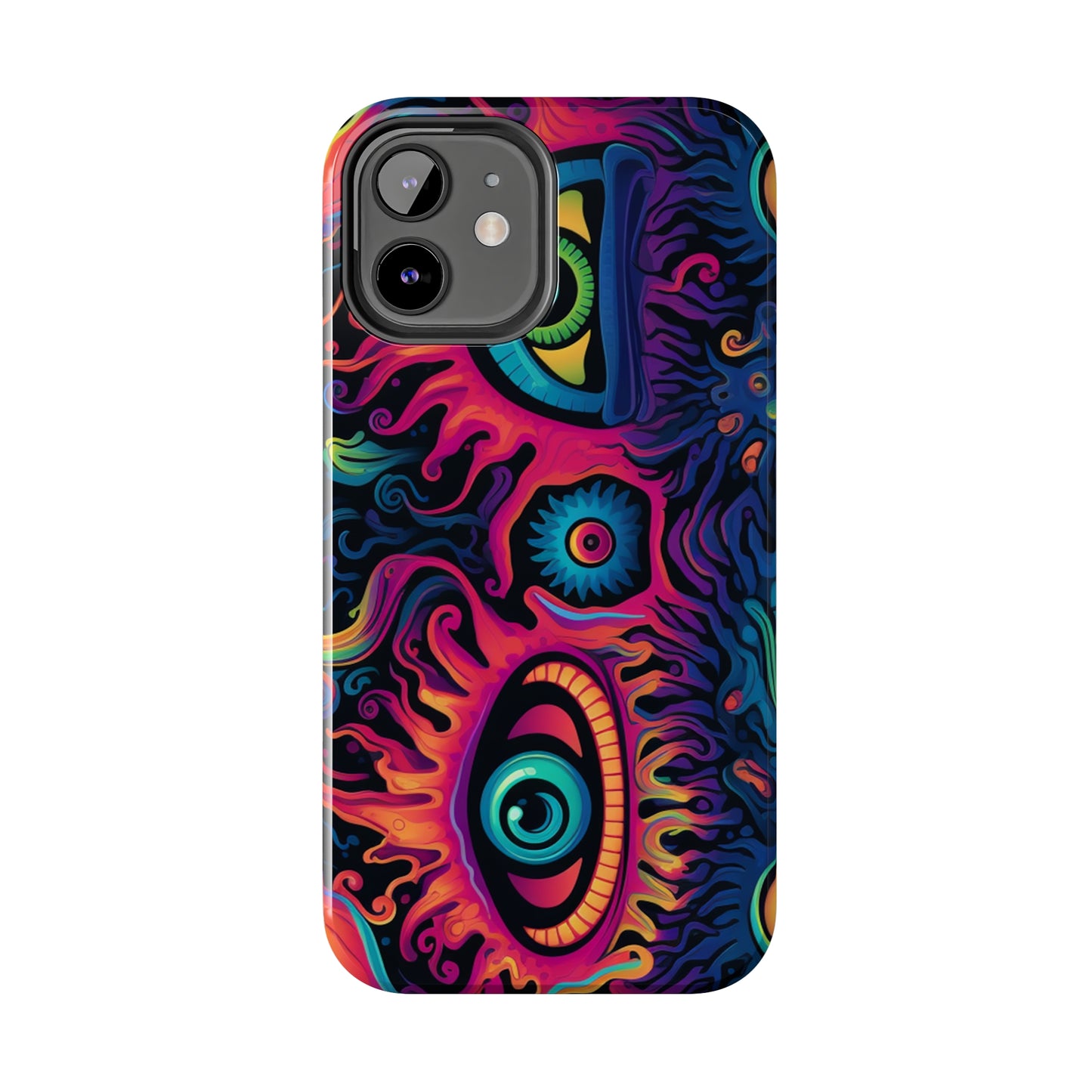 Psychedelic Art: The Eyes Upon Us iPhone Case | Embrace the Mystique of Trippy Visuals