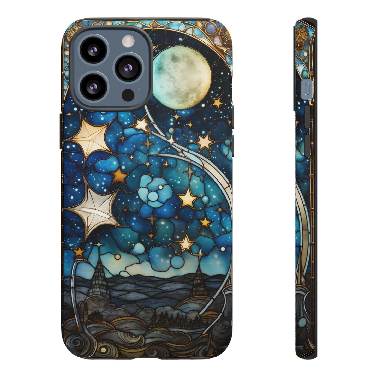 Boho Starry Night Stained Glass Artistry Phone Cover