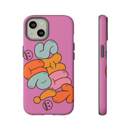 Shut Up Phone Case | Warm Retro Psychedelic Colors | For iPhone, Pixel, Samsung