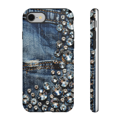 Blue Jean Queen Rhinestone Bling Phone Case