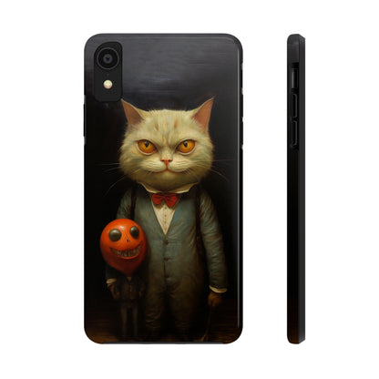 Creepy Spooky Halloween Cat iPhone Case | Dark Academia, Goth