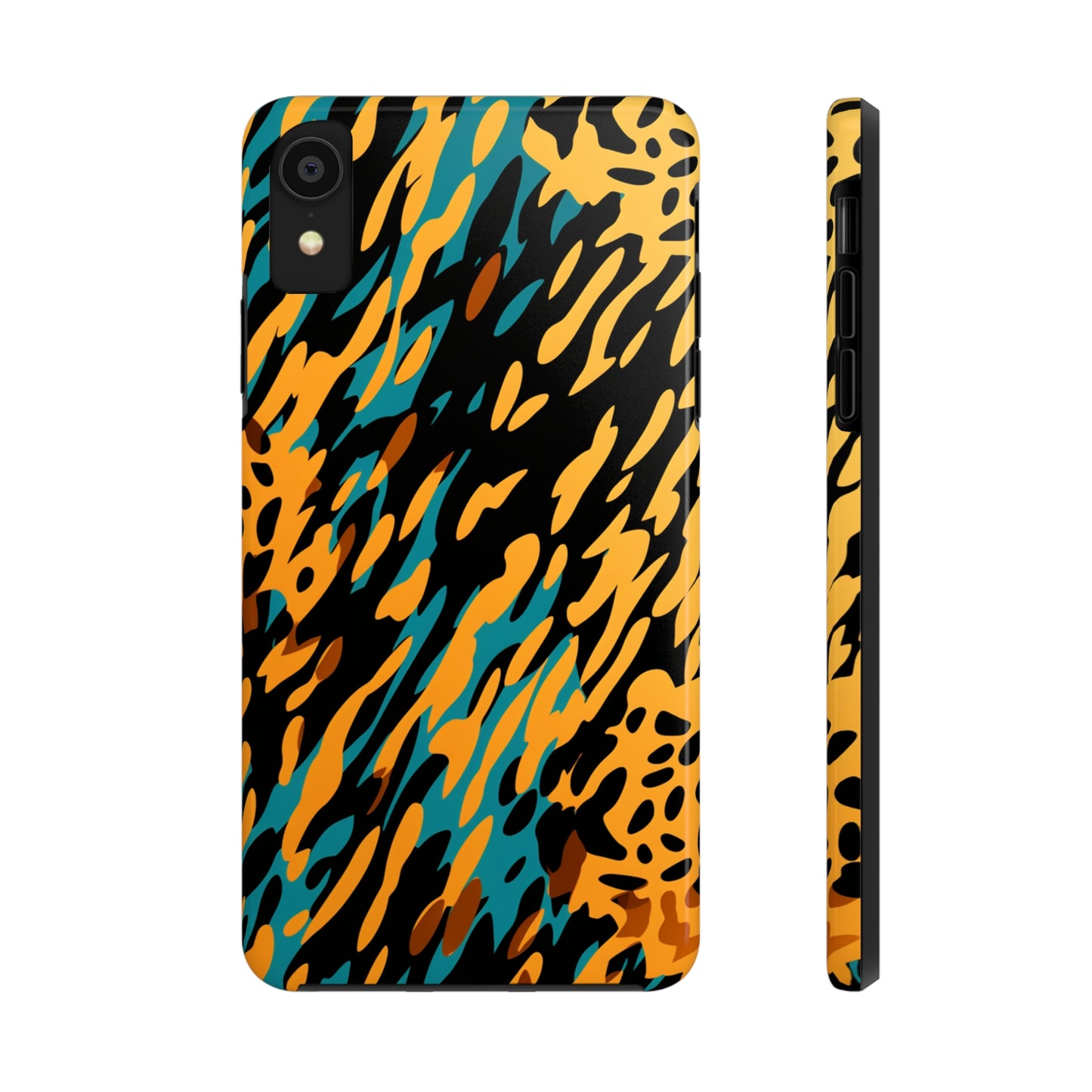 Luxury Leopard & Retro Magic Zebra: The Ultimate Wild Duo iPhone Case