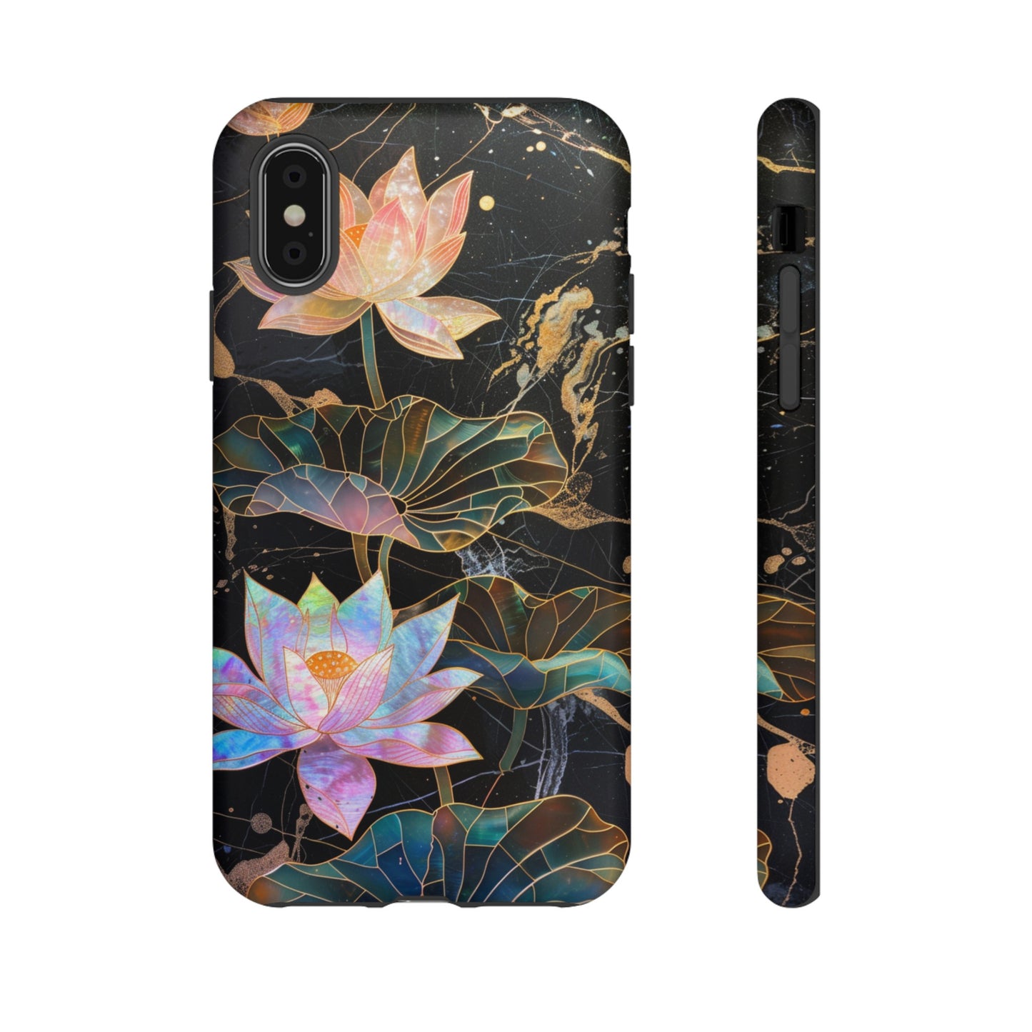 Spiritual lotus stained glass case for iPhone 14 Pro Max