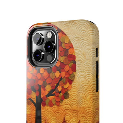 Autumn iPhone 15 Case, Forest Embroidered Style Phone Case | Cottagecore Fairytale Design | iPhone & Samsung | Boho Retro Vibe