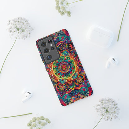 Cosmic Stained Glass Mandala Phone Case