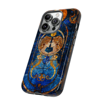 Gemini Astrology Stained Glass Phone Case