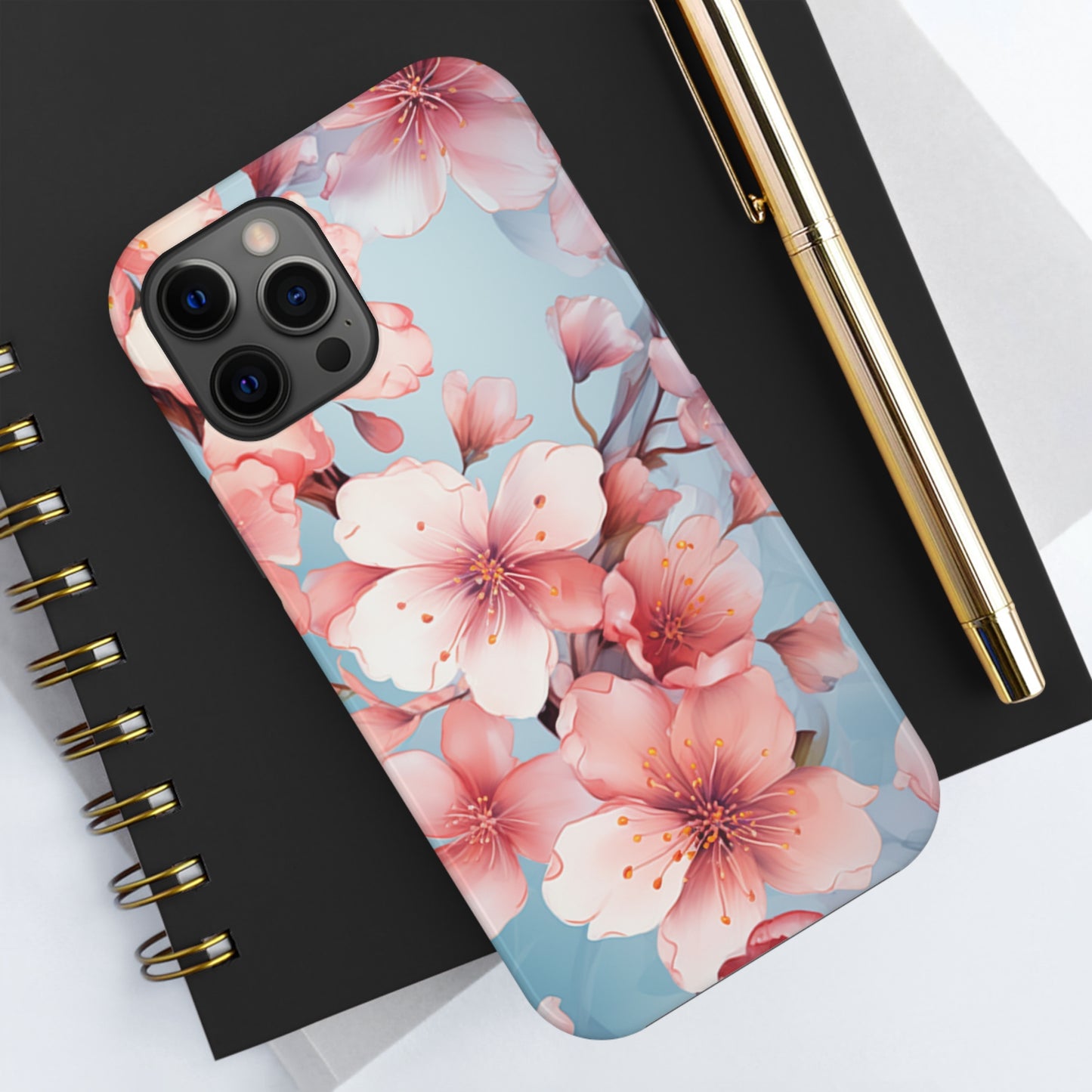 Pretty in Pink Flowers Tough iPhone Case | Floral Phone Cover