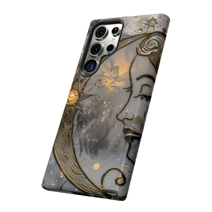 Moon Stars Stained Glass Starry Night Phone Case