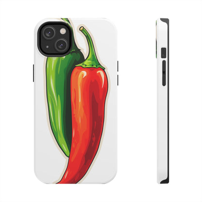 Green or Red Hot Chiles iPhone Case | New Mexico Fiery Flavors for Spice Lovers