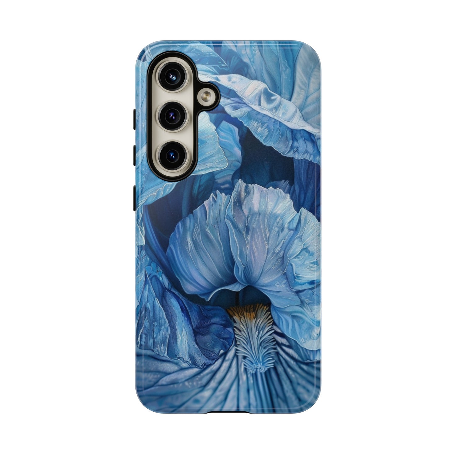 Floral Blue Iris Oil Painting Flower Phone Case